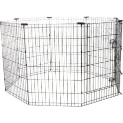 Frisco Heavy Duty Fold & Carry Double Door Collapsible Wire Dog Crate & Frisco Wire Dog & Small Pet Exercise Pen With Step-Through Door -Dog Supply Store 255537 PT3. AC SS1800 V1603646527