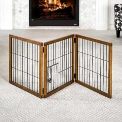 Carlson Pet Products 20-in Freestanding Dog Gate, Brown, Large -Dog Supply Store 256334 PT2. AC SS1800 V1602301566