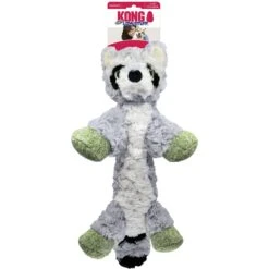 KONG Low Stuff Flopzie Raccoon Squeaky Plush Dog Toy, Medium -Dog Supply Store 262951 PT3. AC SS1800 V1611090602