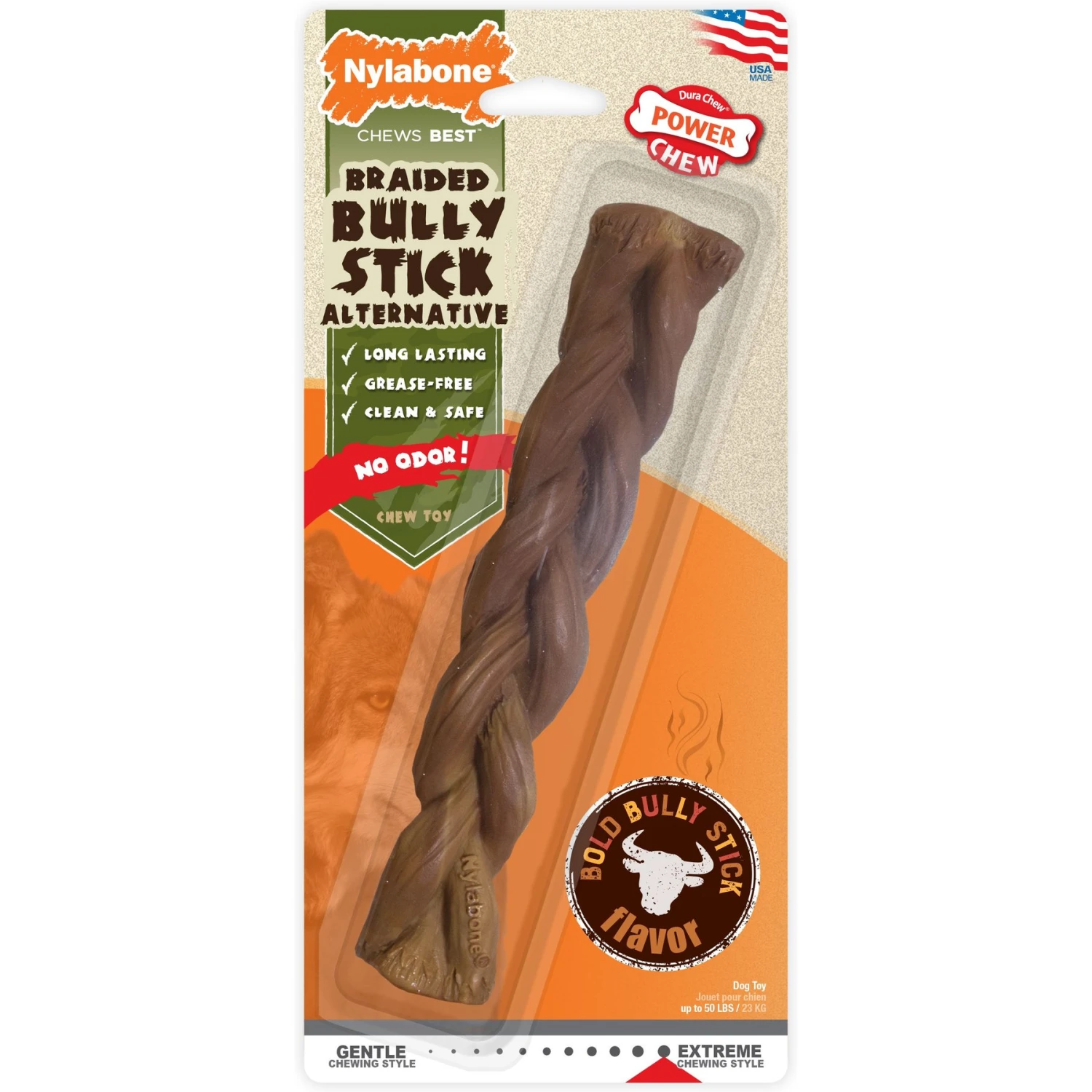 Nylabone Power Chew Alternative Braided Bully Stick Bully Dog Chew Toy 1 Nylabone Power Chew Alternative Braided Bully Stick Bully Dog Chew Toy