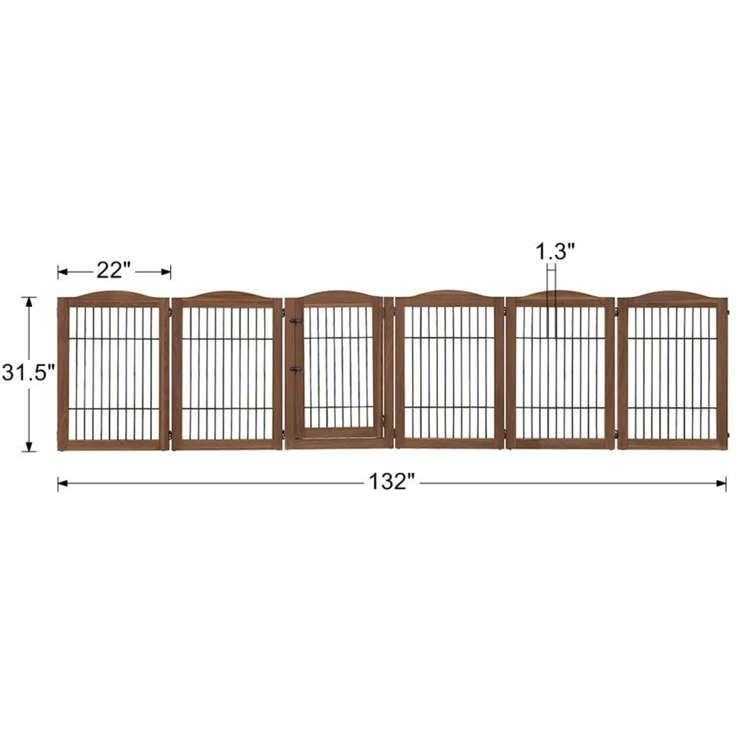Unipaws 6 Panel Wire Dog Playpen Freestanding Pet Gate 4 Unipaws 6 Panel Wire Dog Playpen Freestanding Pet Gate - Image 4