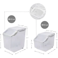 Hanamya BPA Free Pet Food Storage Container & Measuring Cup, White -Dog Supply Store 268707 PT3. AC SS1800 V1660706055
