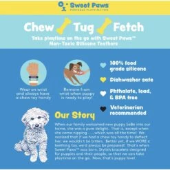 Sweet Paws Wearable Puppy Teether Stack Dog Chew Toy -Dog Supply Store 271361 PT5. AC SS1800 V1621437762