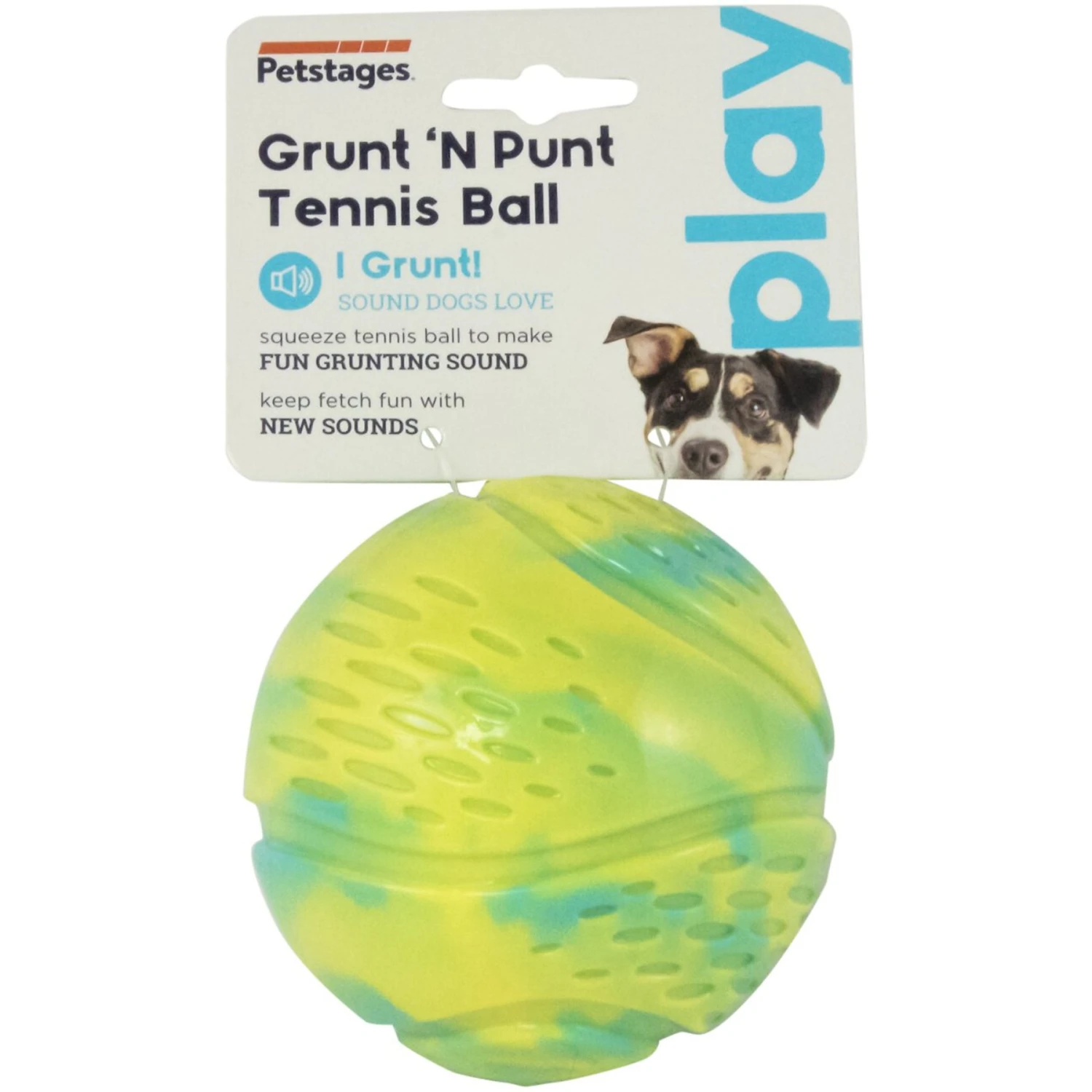 Petstages Grunt N Punt Squeaky Tennis Ball Dog Toy 7 Petstages Grunt N Punt Squeaky Tennis Ball Dog Toy - Image 7