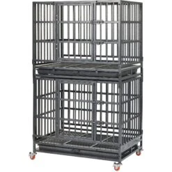 Frisco Ultimate Foldable & Stackable Heavy Duty Steel Metal Single Door Dog Crate -Dog Supply Store 280395 PT4. AC SS1800 V1632851515