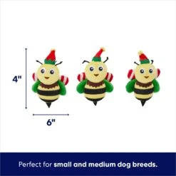 Frisco Holiday Bee Merry Hide & Seek Puzzle Plush Squeaky Dog Toy -Dog Supply Store 287099 PT2. AC SS1800 V1695044345