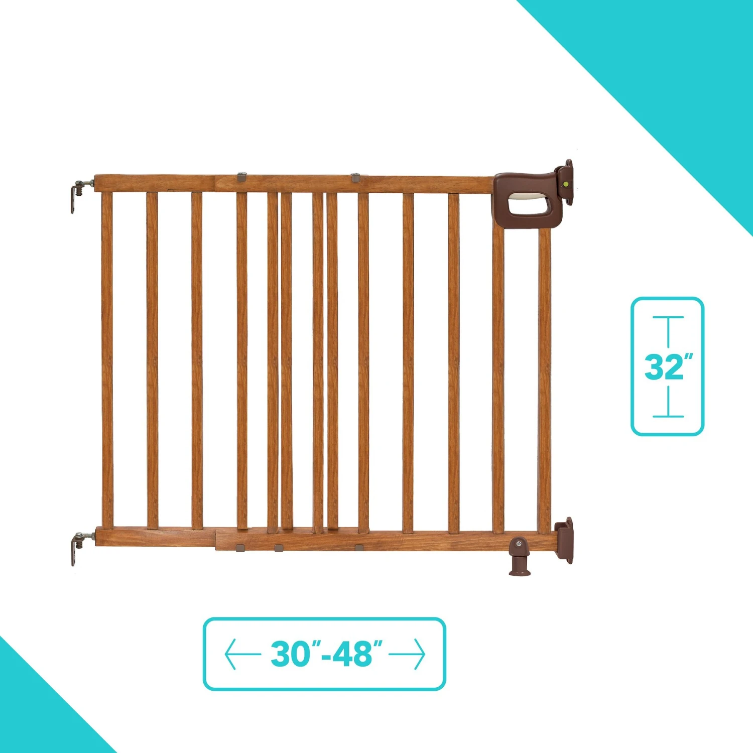 Summer Deluxe Stairway Simple To Secure Wood Dog Gate 2 Summer Deluxe Stairway Simple To Secure Wood Dog Gate - Image 2