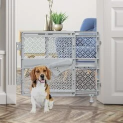 Summer Indoor & Outdoor Multi Function Walk-Thru Dog Gate