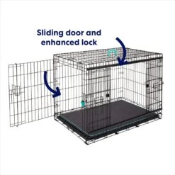 Frisco Heavy Duty Enhanced Lock Sliding Double Door Fold & Carry Wire Dog Crate & Mat Kit -Dog Supply Store 297461 PT6. AC SS1800 V1633115281