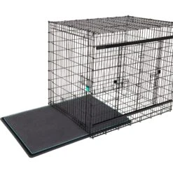 Frisco Heavy Duty Enhanced Lock Sliding Double Door Fold & Carry Wire Dog Crate & Mat Kit, 54 Inch -Dog Supply Store 297463 PT4. AC SS1800 V1633115460