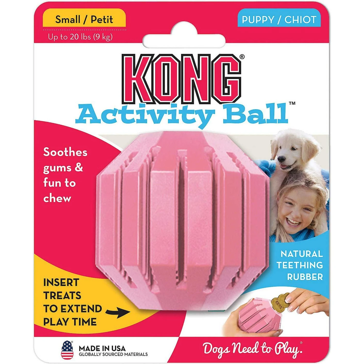 KONG Puppy Activity Ball Dog Toy, Color Varies & KONG Stuff'N Puppy Ziggies Dog Treats 2 KONG Puppy Activity Ball Dog Toy, Color Varies & KONG Stuff'N Puppy Ziggies Dog Treats - Image 2