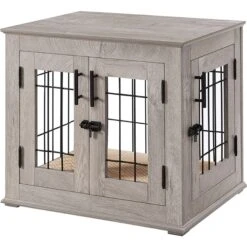 Unipaws Wooden Wire Dog Crate Furniture End Table -Dog Supply Store 299112 PT2. AC SS1800 V1664533951