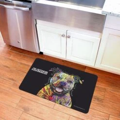 Bungalow Flooring By Dean Russo Pit Bull Heart Personalized Floor Mat -Dog Supply Store 299146 PT2. AC SS1800 V1621378336