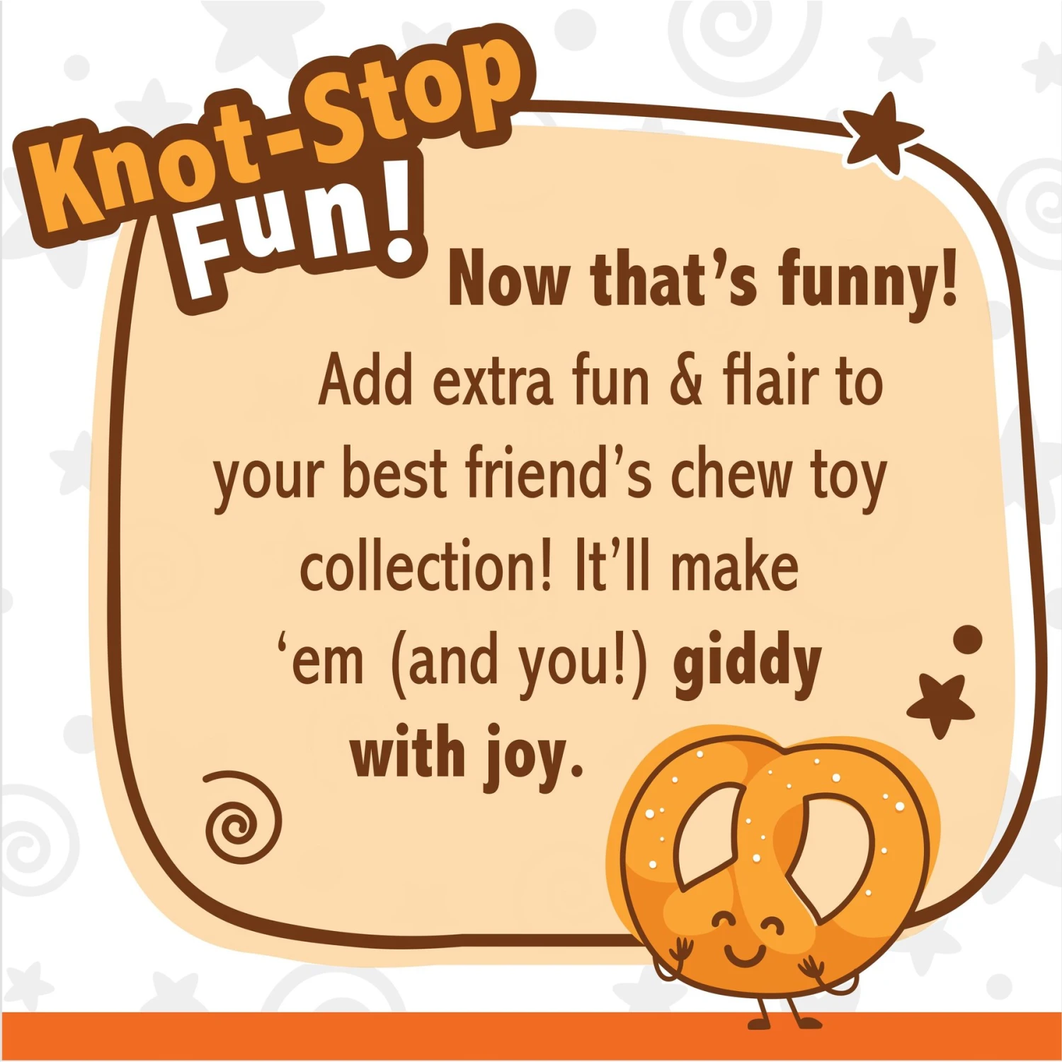 Nylabone Power Chew Pretzel Dog Toy Bacon & Peanut Butter 4 Nylabone Power Chew Pretzel Dog Toy Bacon & Peanut Butter - Image 4