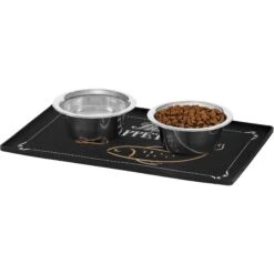 Frisco Silicone Fish Print Dog & Cat Food Mat, Black -Dog Supply Store 311953 PT4. AC SS1800 V1642542167
