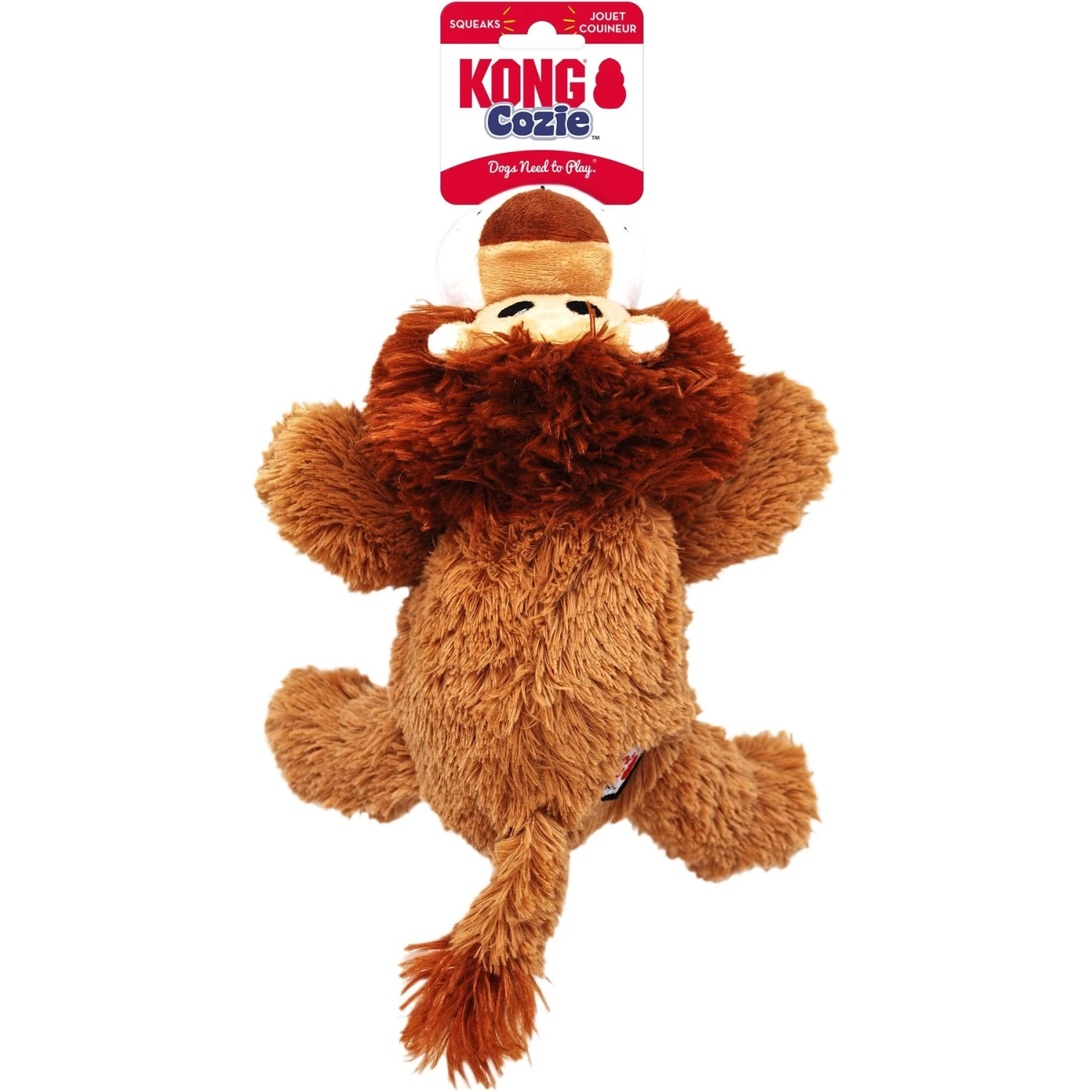 KONG Cozie Nate The Lion Plush Squeaky Dog Toy 4 KONG Cozie Nate The Lion Plush Squeaky Dog Toy - Image 4