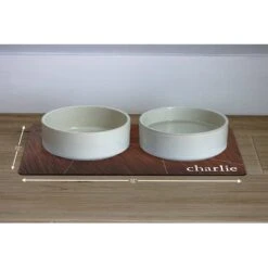 904 Custom Personalized Modern Geometric Woodgrain Dog & Cat Placemat -Dog Supply Store 314055 PT2. AC SS1800 V1637026625