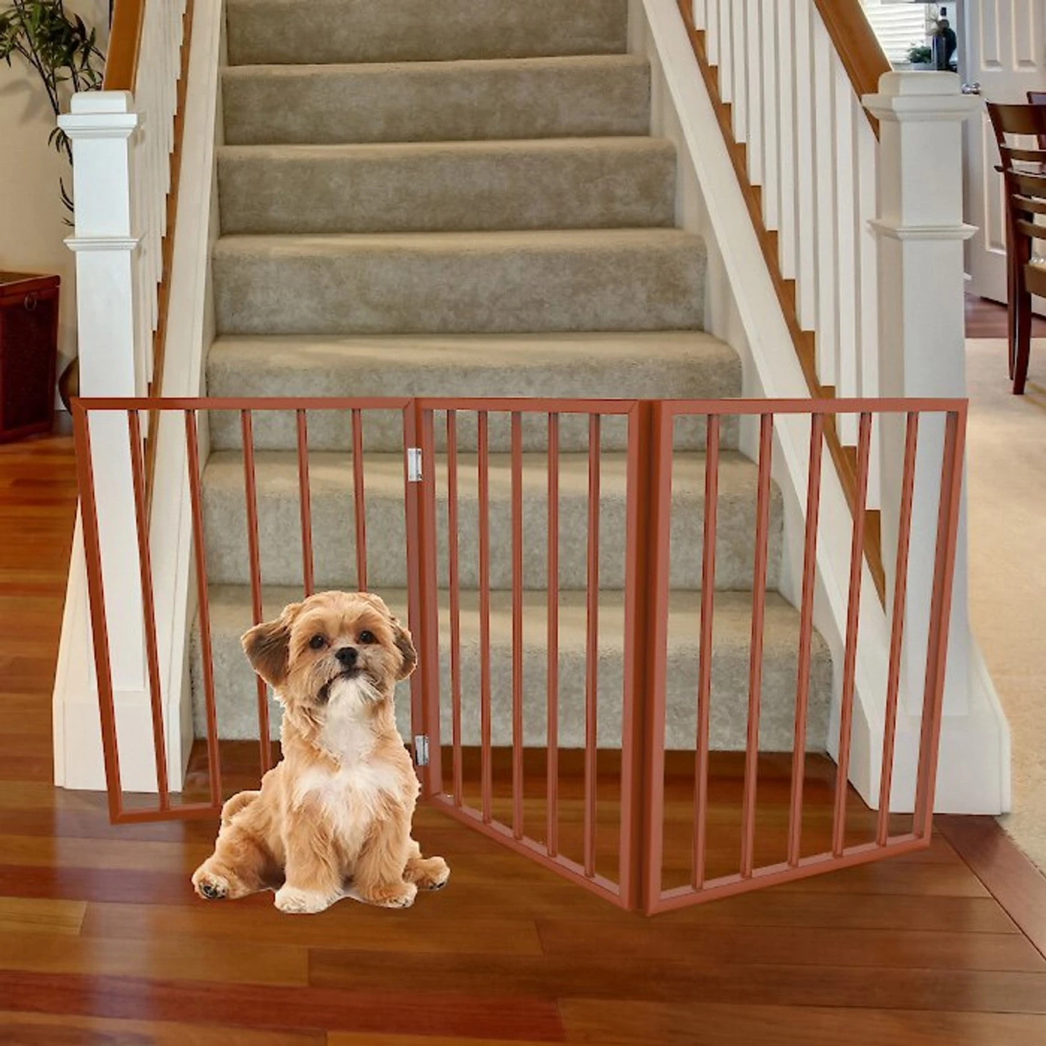 Pet Adobe 3-Panel Freestanding Folding Dog & Cat Gate 1 Pet Adobe 3-Panel Freestanding Folding Dog & Cat Gate