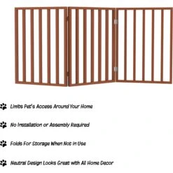 Pet Adobe 3-Panel Freestanding Folding Dog & Cat Gate 10 Pet Adobe 3-Panel Freestanding Folding Dog & Cat Gate -Dog Supply Store 314950 PT2. AC SS1800 V1626396091