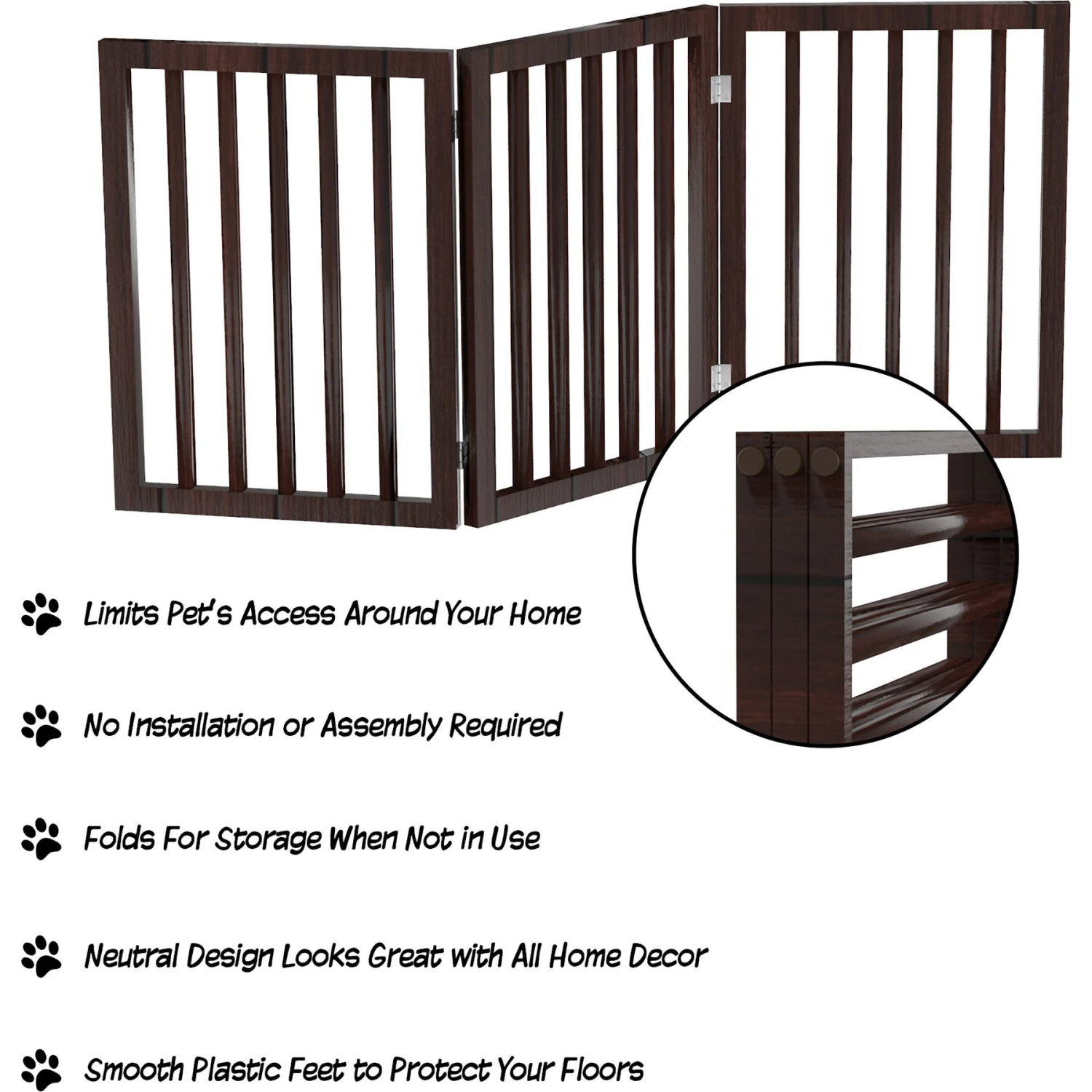 Pet Adobe Accordian Style 3-Panel Dog & Cat Gate 3 Pet Adobe Accordian Style 3-Panel Dog & Cat Gate - Image 3