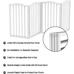 Pet Adobe Scallop Top Freestanding Dog & Cat Gate -Dog Supply Store 314959 PT2. AC SS1800 V1626398199