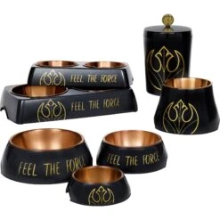 STAR WARS REBEL ICON Elevated Melamine Stainless Steel Dog & Cat Bowl, Black, 1.5 Cup -Dog Supply Store 315274 PT8. AC SS1800 V1647288691