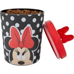 Disney Minnie Mouse Peek-A-Boo Melamine Dog & Cat Treat Jar -Dog Supply Store 315289 PT4. AC SS1800 V1646327231