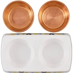 Disney Mickey Mouse Lemon Melamine Stainless Steel Double Dog & Cat Bowl 12 Disney Mickey Mouse Lemon Melamine Stainless Steel Double Dog & Cat Bowl -Dog Supply Store 315299 PT4. AC SS1800 V1646327442