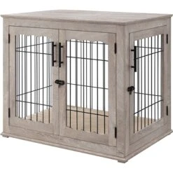 Unipaws Wooden Wire Furniture End Table Dog Crate -Dog Supply Store 316166 PT2. AC SS1800 V1664533855