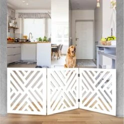 Etna Adjustable 3 Section Wooden Dog Gate 9 Etna Adjustable 3 Section Wooden Dog Gate -Dog Supply Store 318402 PT3. AC SS1800 V1628289764