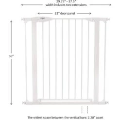 MyPet Tall Happy Tails Walk Thru Dog Gate, 36-in, White -Dog Supply Store 319741 PT7. AC SS1800 V1664832465