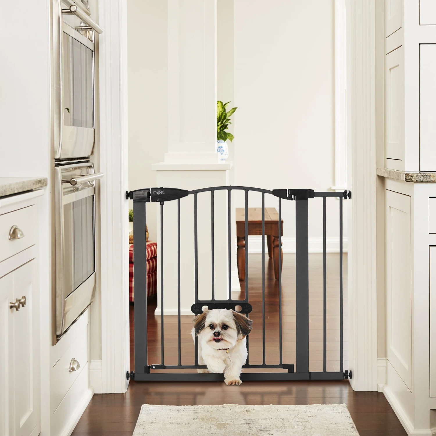 MyPet Wide Deco EasyPass Pet Gate, 30" High - Graphite 1 MyPet Wide Deco EasyPass Pet Gate, 30" High - Graphite