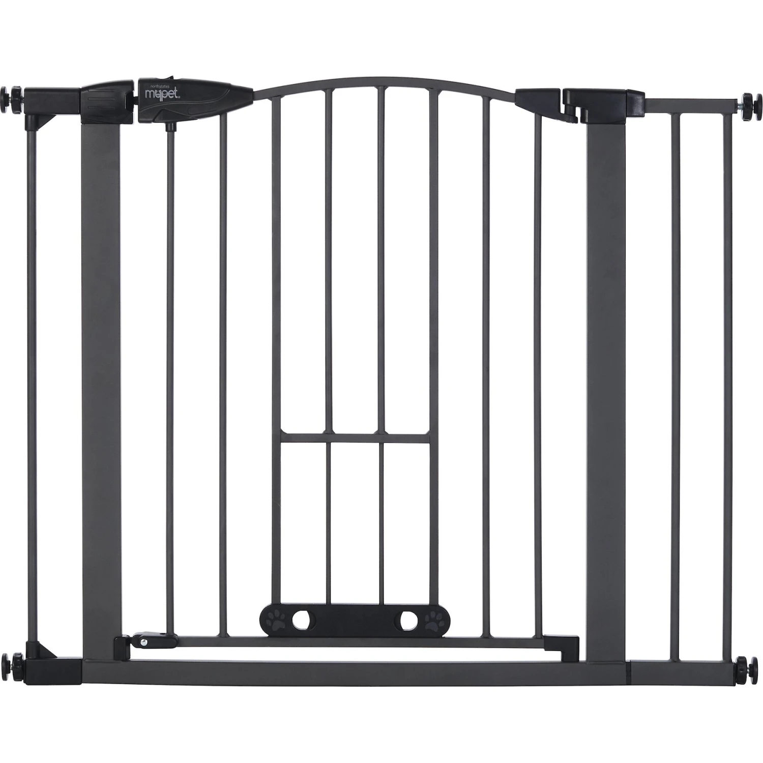 MyPet Wide Deco EasyPass Pet Gate, 30" High - Graphite 2 MyPet Wide Deco EasyPass Pet Gate, 30" High - Graphite - Image 2
