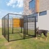 Coziwow By Jaxpety 47-in Metal Outdoor Dog Kennel Playpen, Black, 4.9 X 4.9 X 3.9 -ft