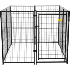 Coziwow By Jaxpety 47-in Metal Outdoor Dog Kennel Playpen, Black, 4.9 X 4.9 X 3.9 -ft -Dog Supply Store 330941 PT2. AC SS1800 V1668900887