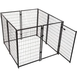 Coziwow By Jaxpety 47-in Metal Outdoor Dog Kennel Playpen, Black, 4.9 X 4.9 X 3.9 -ft -Dog Supply Store 330941 PT3. AC SS1800 V1668901545