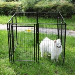 Coziwow By Jaxpety 47-in Metal Outdoor Dog Kennel Playpen, Black, 4.9 X 4.9 X 3.9 -ft -Dog Supply Store 330941 PT8. AC SS1800 V1668901549