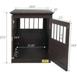 Coziwow By Jaxpety Single Door Furniture Style Wooden Dog Crate & End Table, Brown 11 Coziwow By Jaxpety Single Door Furniture Style Wooden Dog Crate & End Table, Brown -Dog Supply Store 330960 PT2. AC SS1800 V1669919789