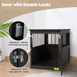 Coziwow By Jaxpety Single Door Furniture Style Wooden Dog Crate & End Table, Brown 15 Coziwow By Jaxpety Single Door Furniture Style Wooden Dog Crate & End Table, Brown -Dog Supply Store 330960 PT6. AC SS1800 V1669919781