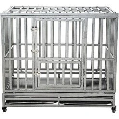 SMONTER Heavy Duty I Shape Dog Crate, Silver -Dog Supply Store 331300 PT2. AC SS1800 V1634077285