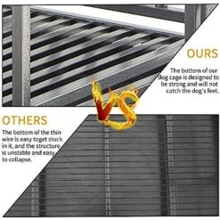 SMONTER Heavy Duty I Shape Dog Crate, Silver -Dog Supply Store 331300 PT5. AC SS1800 V1634076070