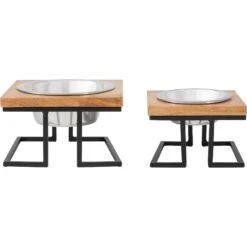 Frisco Premium Wood Elevated Single Dog & Cat Bowl -Dog Supply Store 331493 PT5. AC SS1800 V1657656891