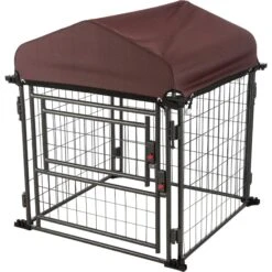 TRIXIE Deluxe Outdoor Dog Kennel With Cover & Secure Lock, Black/Burgundy 11 TRIXIE Deluxe Outdoor Dog Kennel With Cover & Secure Lock, Black/Burgundy -Dog Supply Store 333717 PT3. AC SS1800 V1634073374