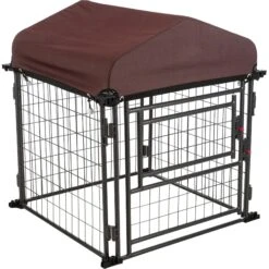 TRIXIE Deluxe Outdoor Dog Kennel With Cover & Secure Lock, Black/Burgundy 12 TRIXIE Deluxe Outdoor Dog Kennel With Cover & Secure Lock, Black/Burgundy -Dog Supply Store 333717 PT4. AC SS1800 V1634079389
