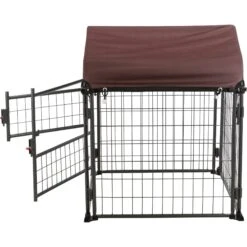 TRIXIE Deluxe Outdoor Dog Kennel With Cover & Secure Lock, Black/Burgundy 14 TRIXIE Deluxe Outdoor Dog Kennel With Cover & Secure Lock, Black/Burgundy -Dog Supply Store 333717 PT6. AC SS1800 V1634079086
