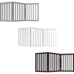 Pet Adobe Freestanding 3-Panel Wood Dog Gate -Dog Supply Store 345106 PT5. AC SS1800 V1637279901