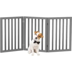 Pet Adobe Freestanding 3-Panel Wood Dog Gate -Dog Supply Store 345106 PT6. AC SS1800 V1637288290