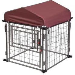 Two By Two The Hangout Expandable Steel Dog Kennel, Small, Black -Dog Supply Store 346897 PT2. AC SS1800 V1638310948
