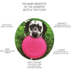 SodaPup Bottle Top Rubber Flying Disk Dog Toy -Dog Supply Store 346939 PT2. AC SS1800 V1638399736