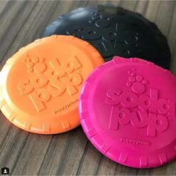 SodaPup Bottle Top Rubber Flying Disk Dog Toy -Dog Supply Store 346939 PT8. AC SS1800 V1638402451